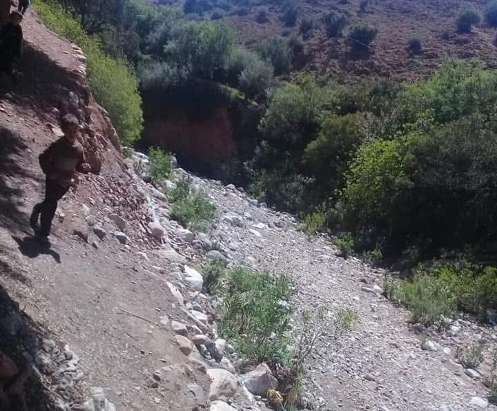 Passerelle sur l’oued Tazyoukt - étape 1