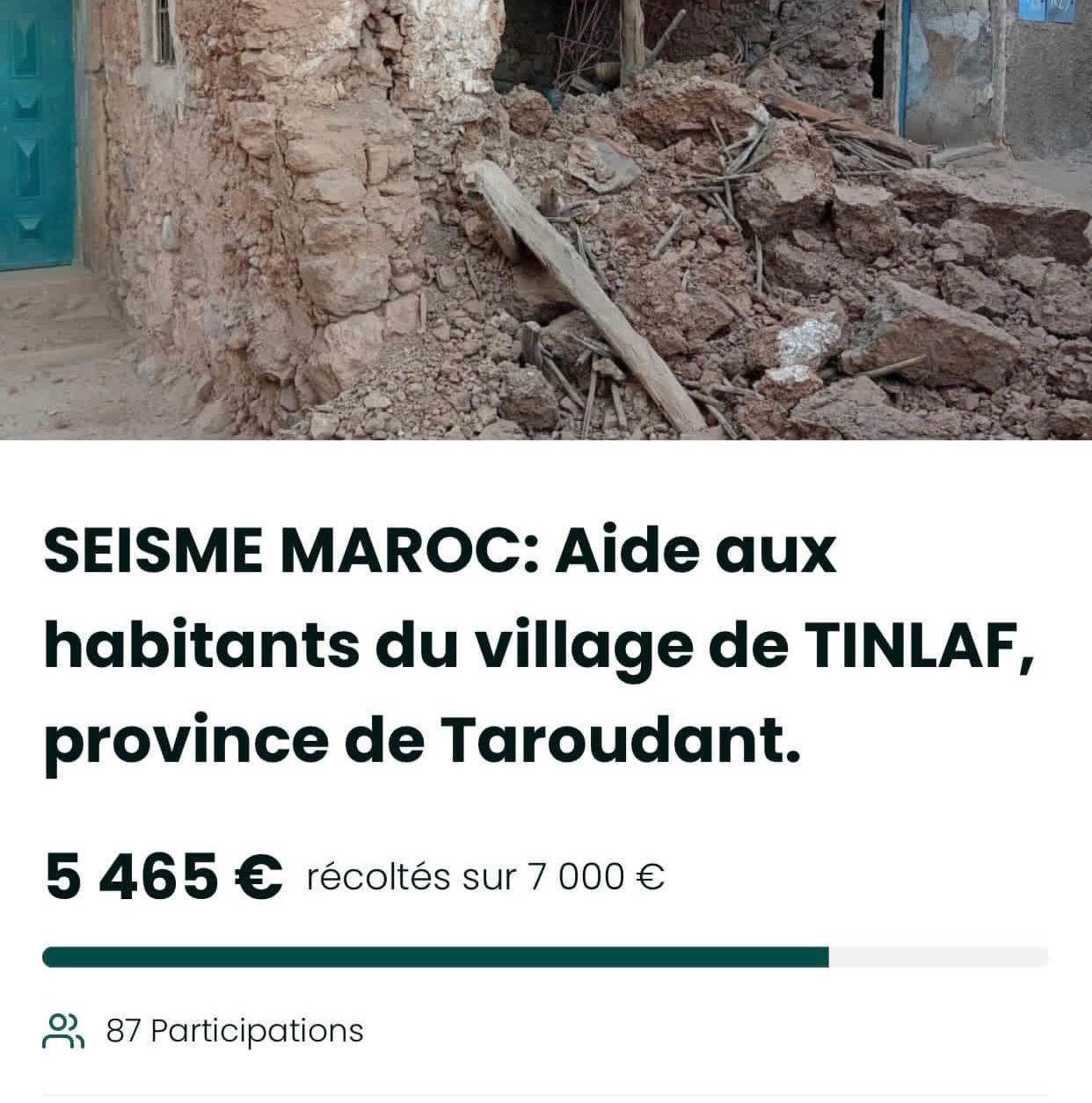 Actions de solidarité et soutien aux sinistrés
